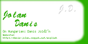 jolan danis business card